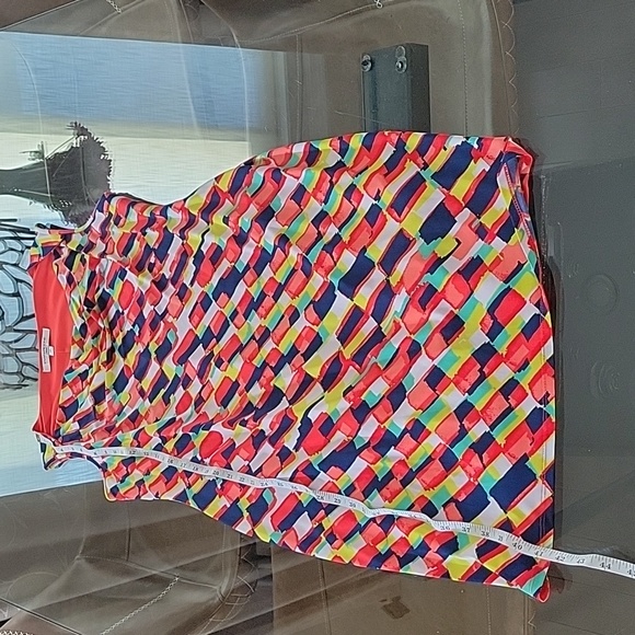 Evan Picone Sleeveless Cowl Neck Dress - Size 14, Multicolor Pattern - Picture 12 of 14